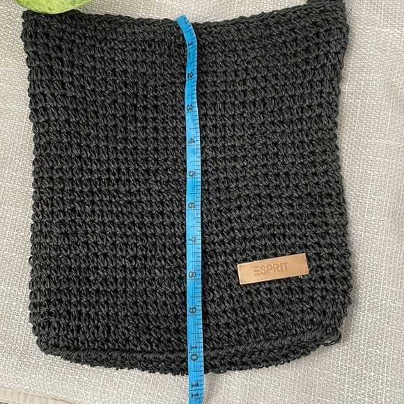 Vintage Esprit Woven Shoulder Bag/Purse, Black - Picture 3 of 5